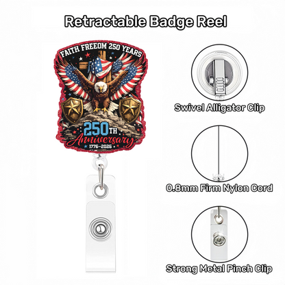 Acrylic Eagle And The Shield Badge Reel