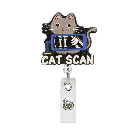Acrylic Cat Scan Nurse Badge Reel