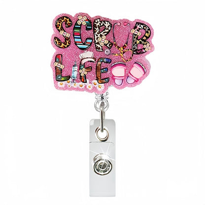 Acrylic Pink Background Scrob Life Badge Reel