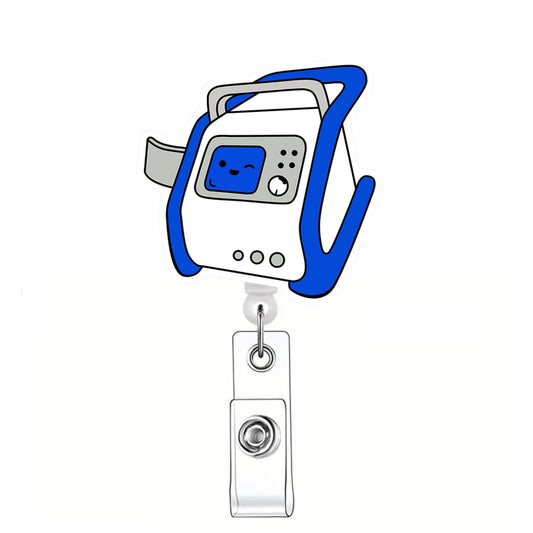 Acrylic Cartoon Defibrillator Badge Reel
