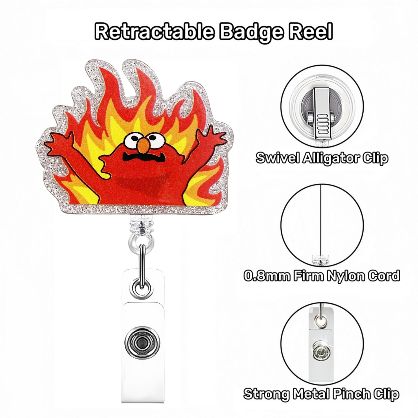 Acrylic Hellmo Badge Reel