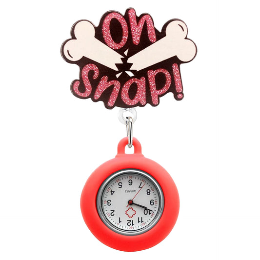 Acrylic Oh Snap Badge Reel with Fob Watch