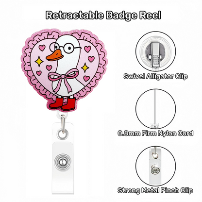 Acrylic Musk Goose Badge Reel