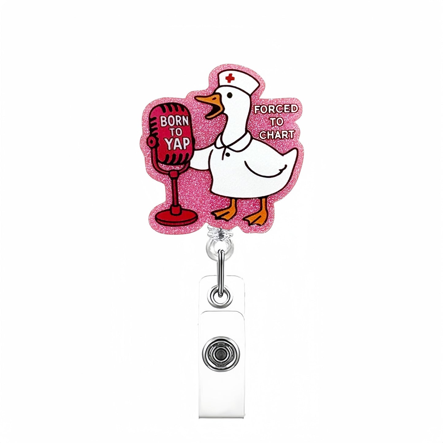 Acrylic Singing Goose Badge Reel
