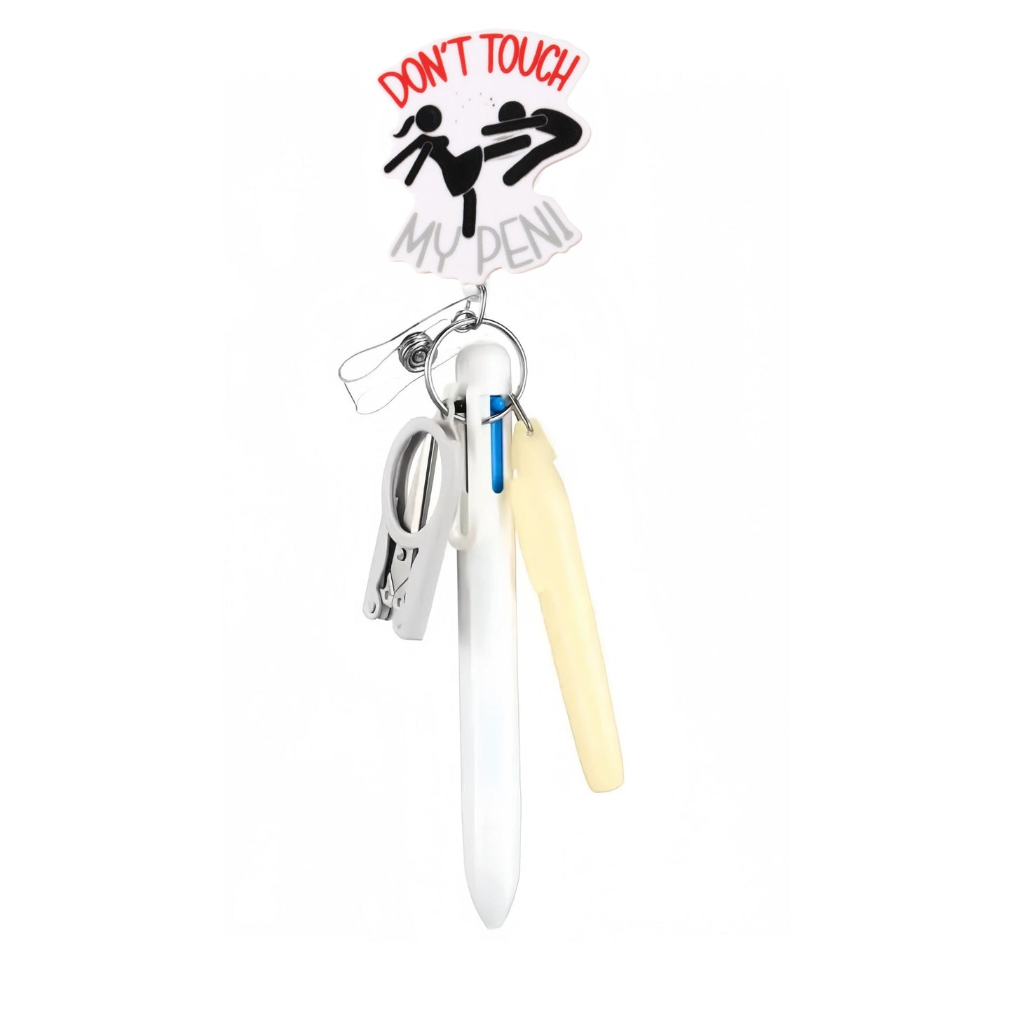Dont Touch Badge Reel with White Pen Set