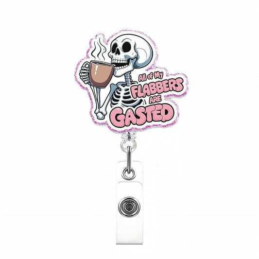 Acrylic Flabber Gasted Badge Reel Skelton Shape