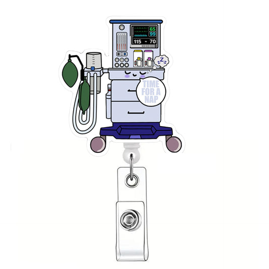Acrylic Anesthesia Machine Badge Reel