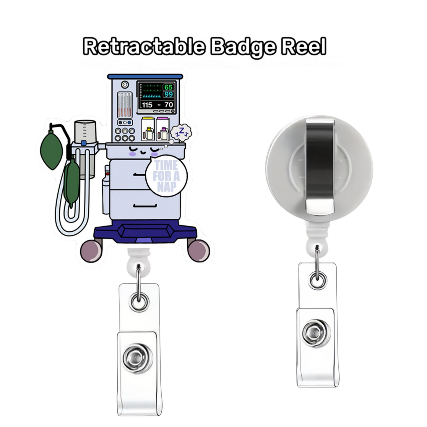 Acrylic Anesthesia Machine Badge Reel