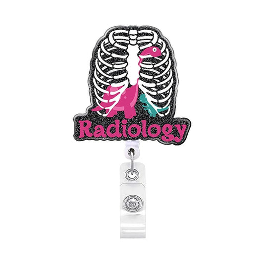 Acrylic Radiology Skelton Nurse Badge Reel