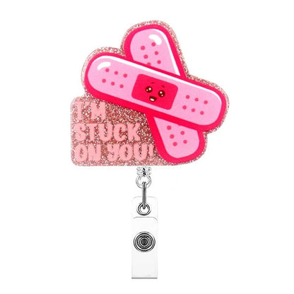 Acrylic I'm Stuck on You Badge Reel