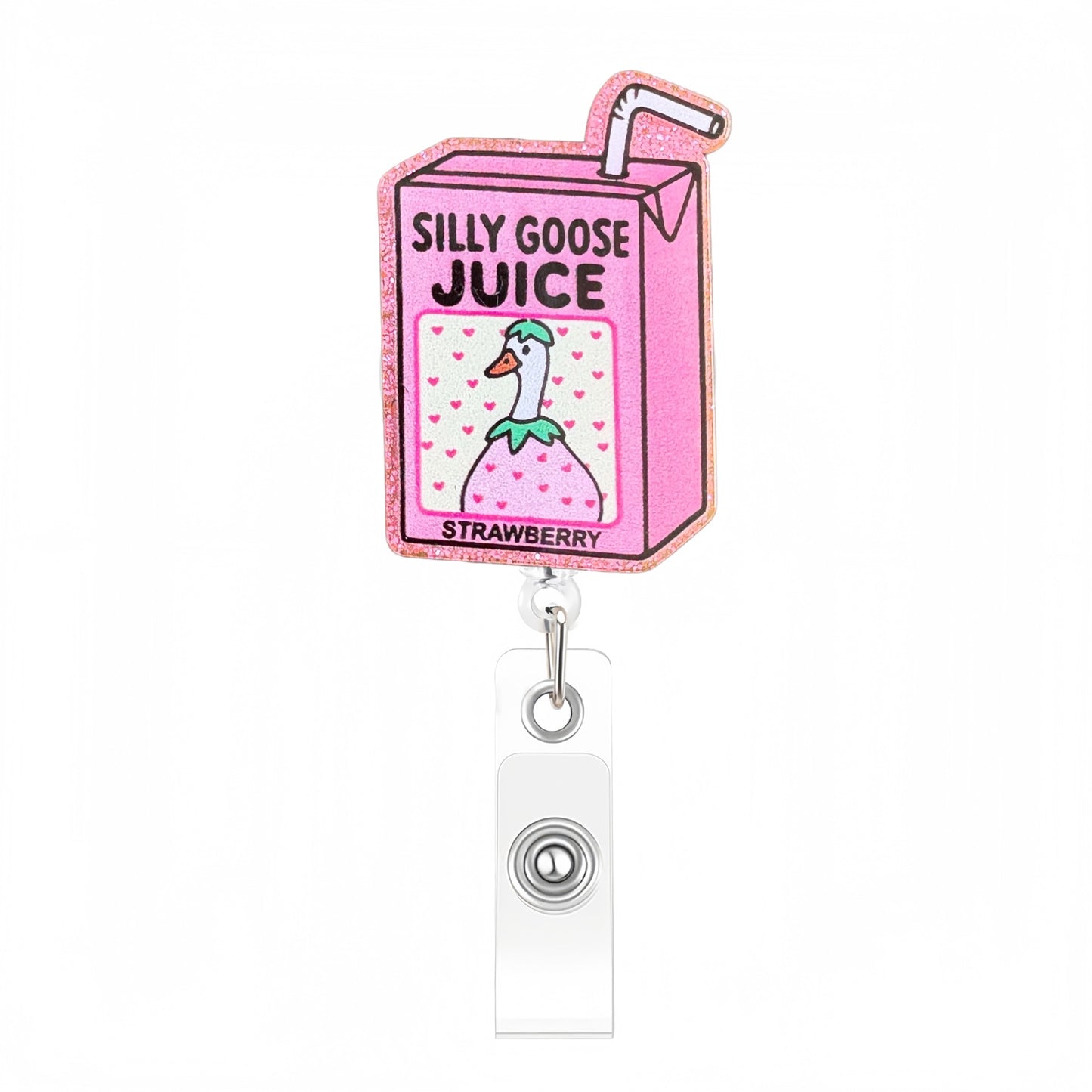 Acrylic Silly Goose Juice Badge Reel
