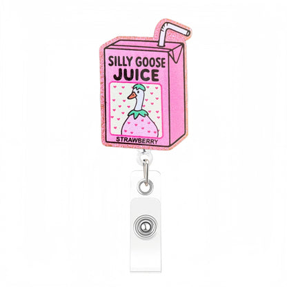 Acrylic Silly Goose Juice Badge Reel