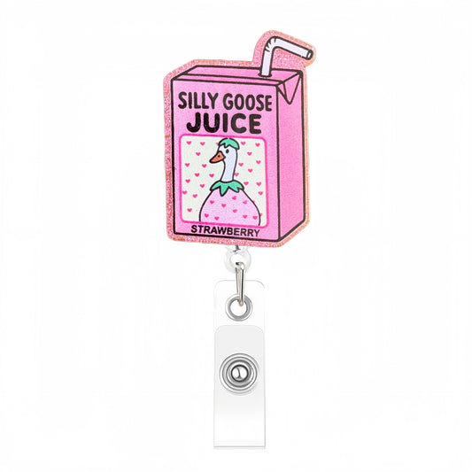 Acrylic Silly Goose Juice Badge Reel