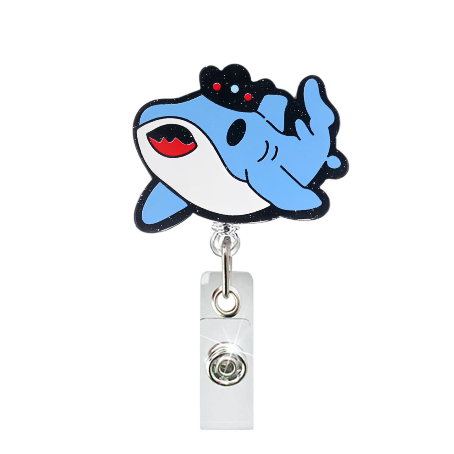 Acrylic Blue Whale Fish Badge Reel