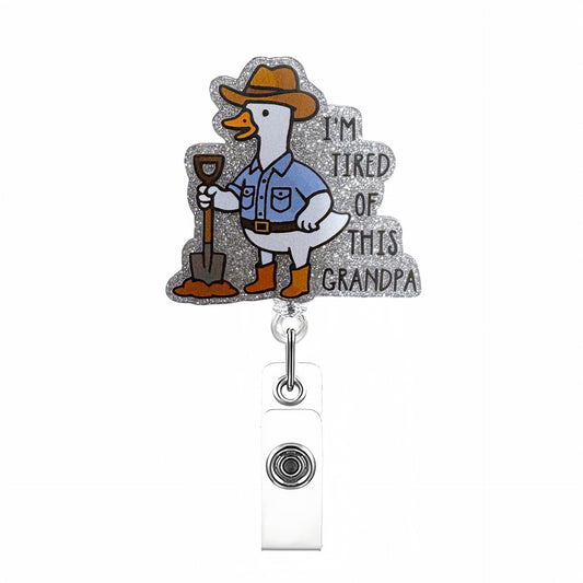 Acrylic Plow Goose with Hat Badge Reel