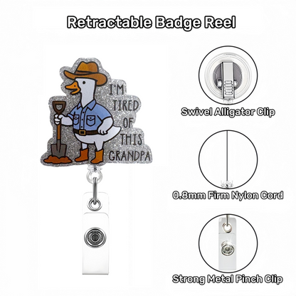 Acrylic Plow Goose with Hat Badge Reel