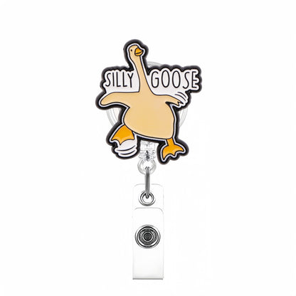 Acrylic Running Silly Goose Badge Reel