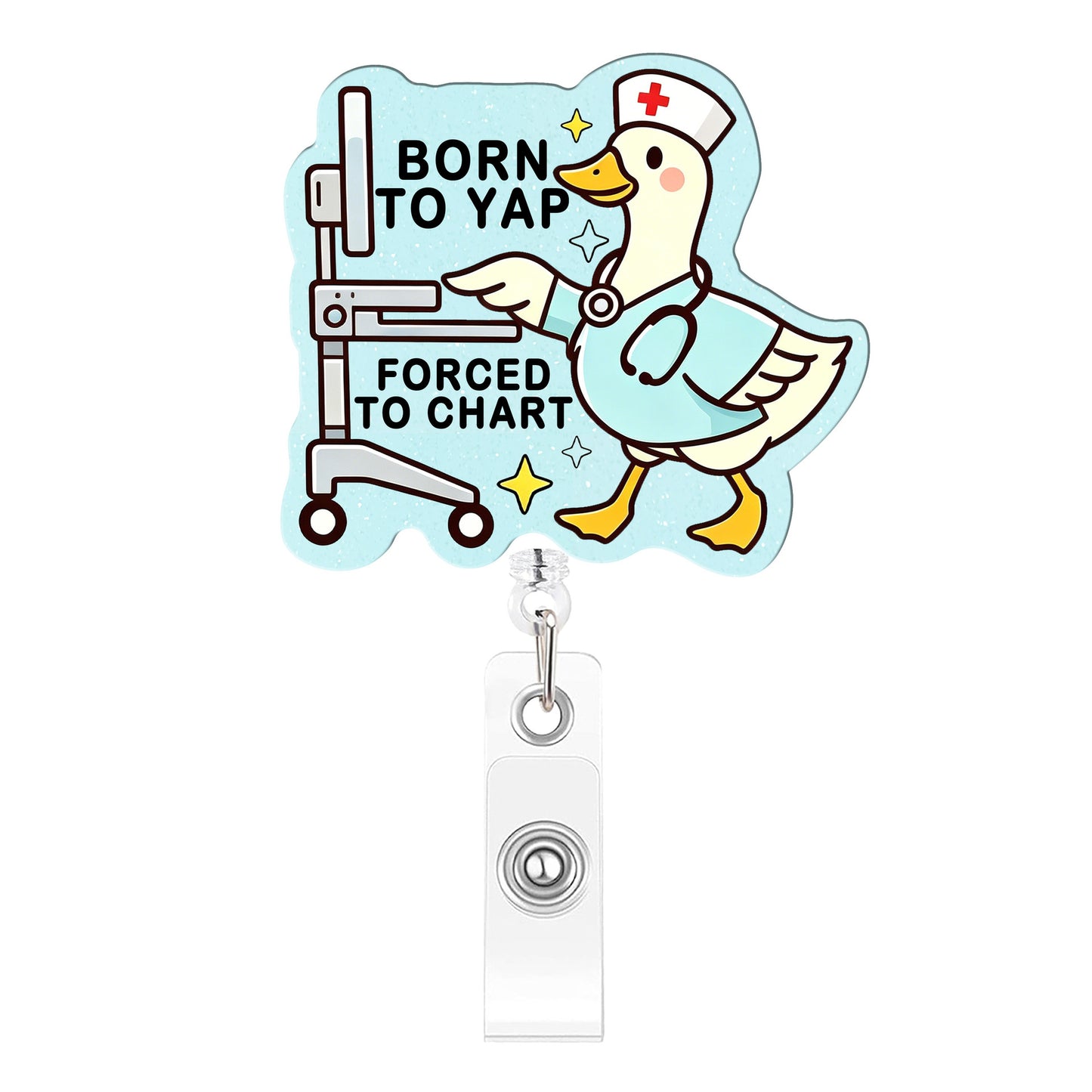 Blue Goose Computer Acrylic Badge Reel