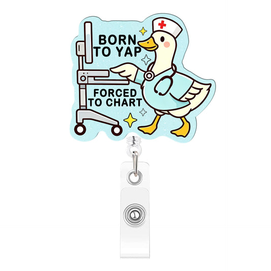 Blue Goose Computer Acrylic Badge Reel