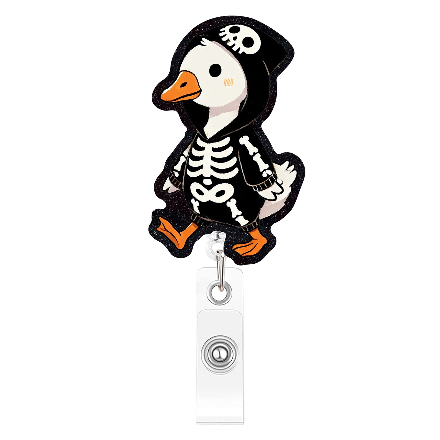 Skeleton Goose Acrylic Badge Reel