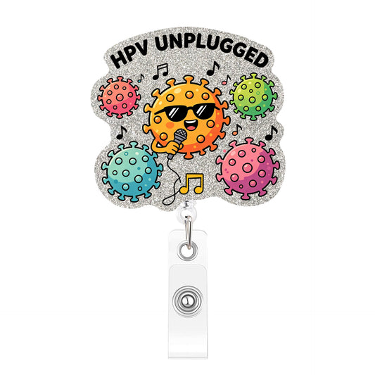 Drive Away The Virus Acrylic Badge Reel