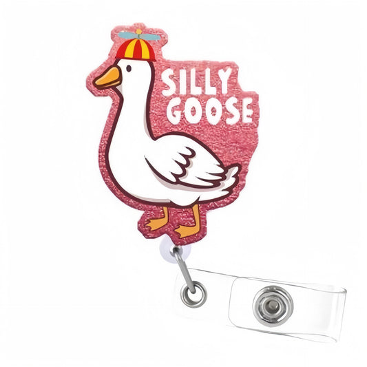 Acrylic Airplane Hat Goose Badge Reel