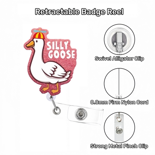 Acrylic Airplane Hat Goose Badge Reel