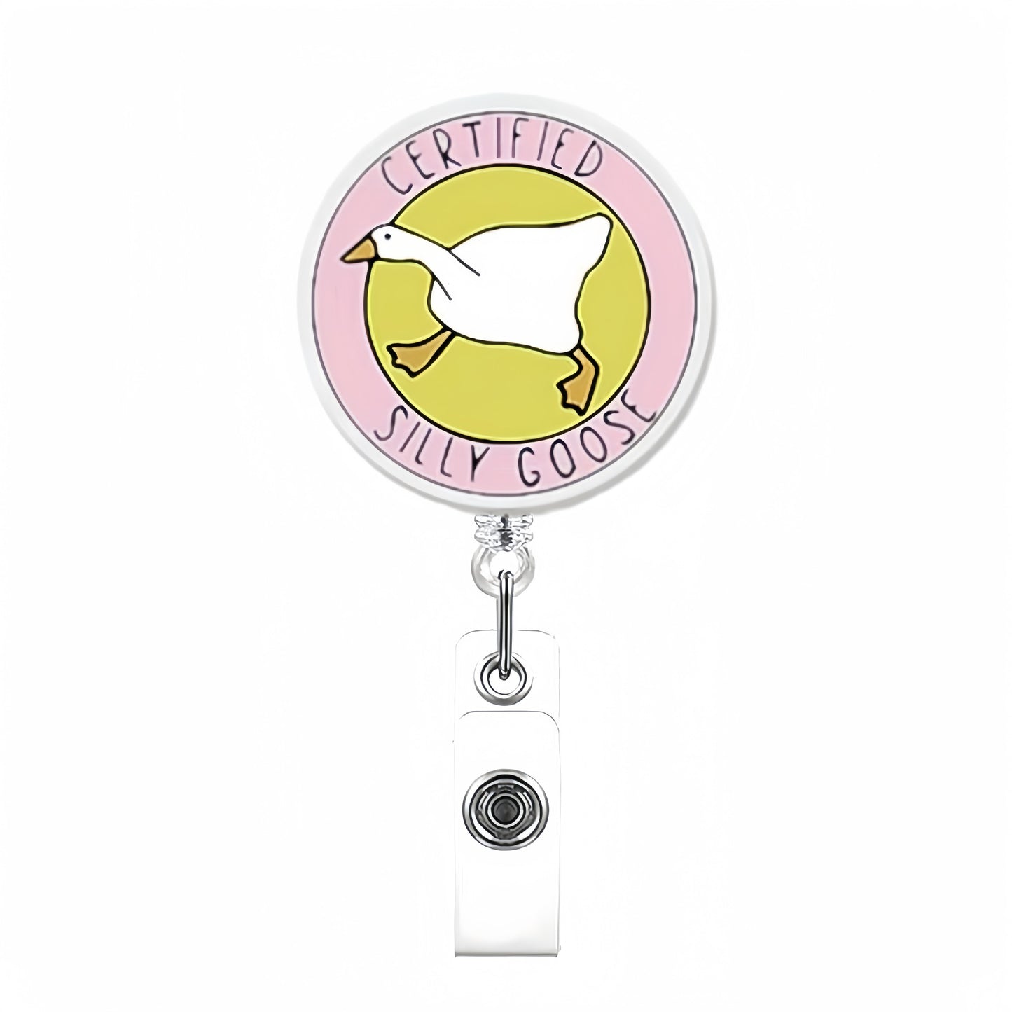 Acrylic Certified Silly Goose Badge Reel