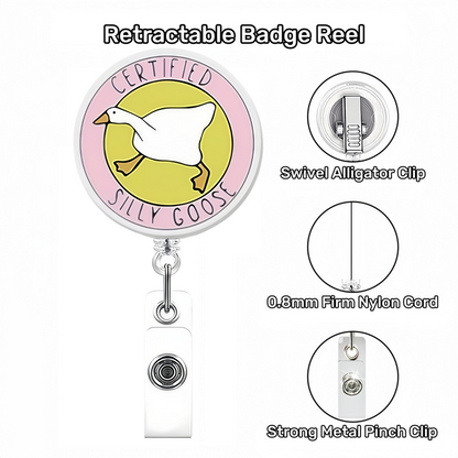 Acrylic Stretching Goose Badge Reel