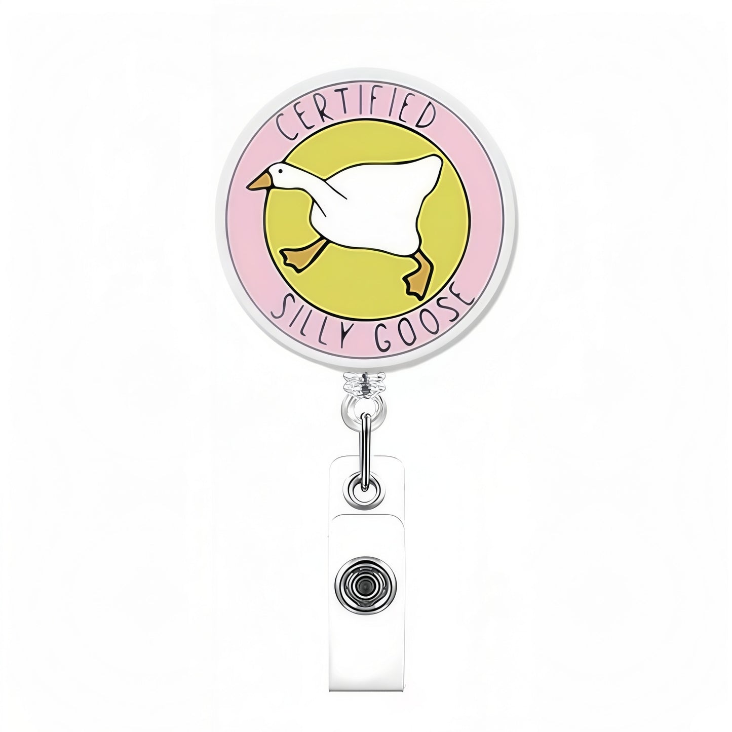 Acrylic Stretching Goose Badge Reel