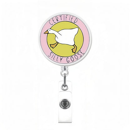 Acrylic Stretching Goose Badge Reel