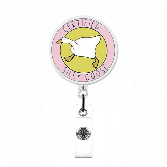 Acrylic Stretching Goose Badge Reel