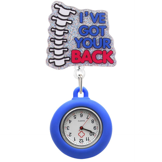 Acrylic Got Your Back Badge Reel with Blue Fob Watch
