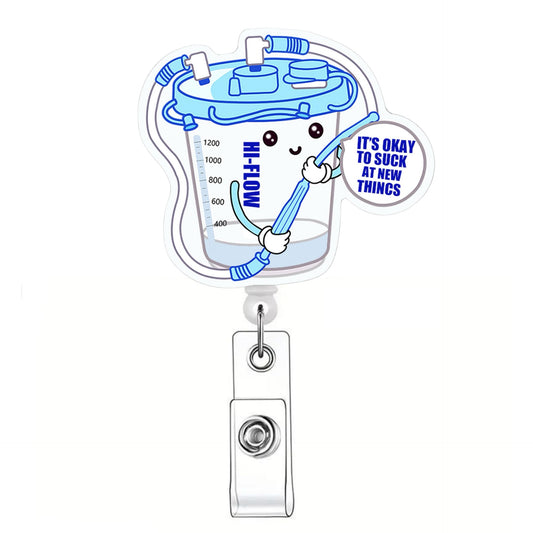 Acrylic Suction Canister Badge Reel