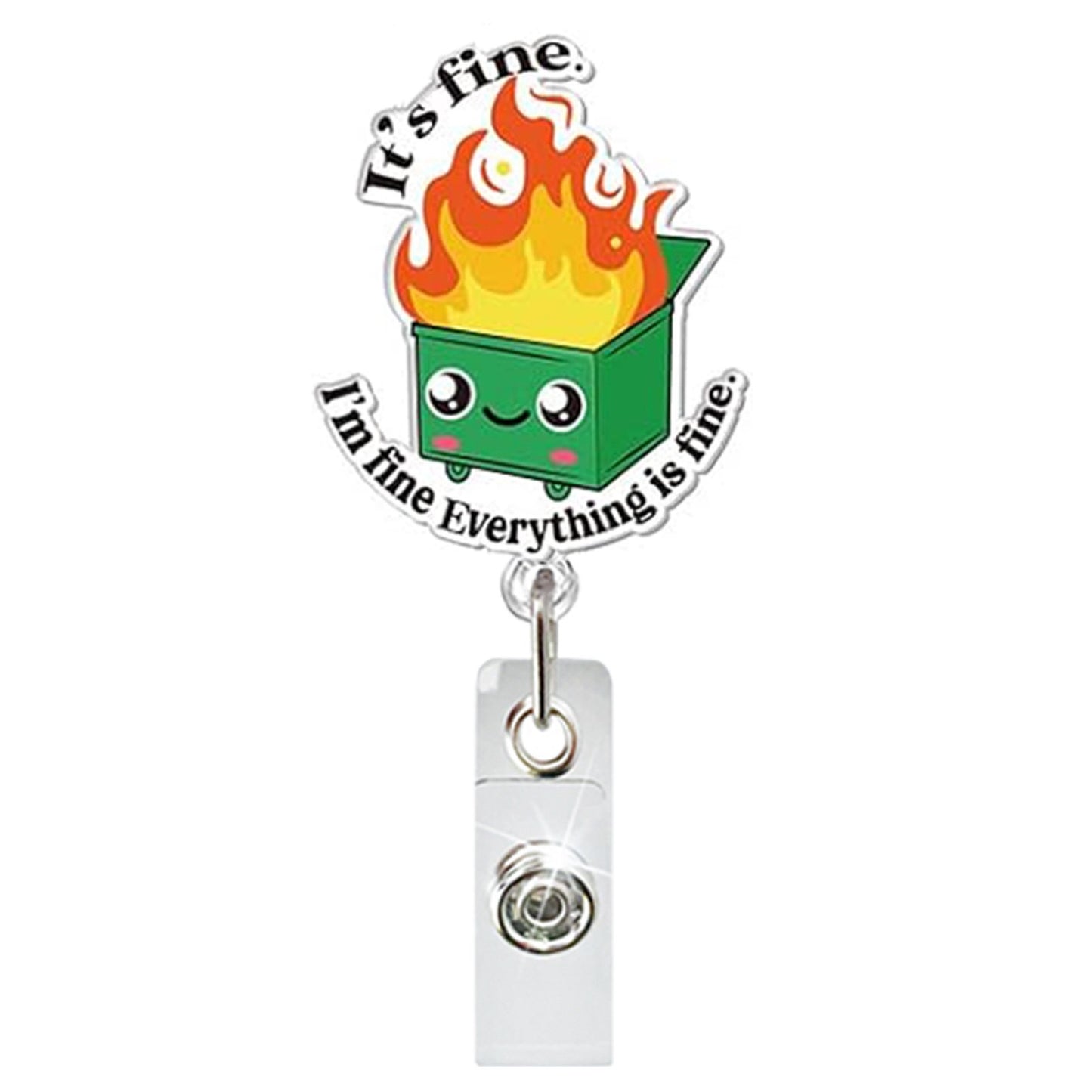 Acrylic It‘s Fine Badge Reel