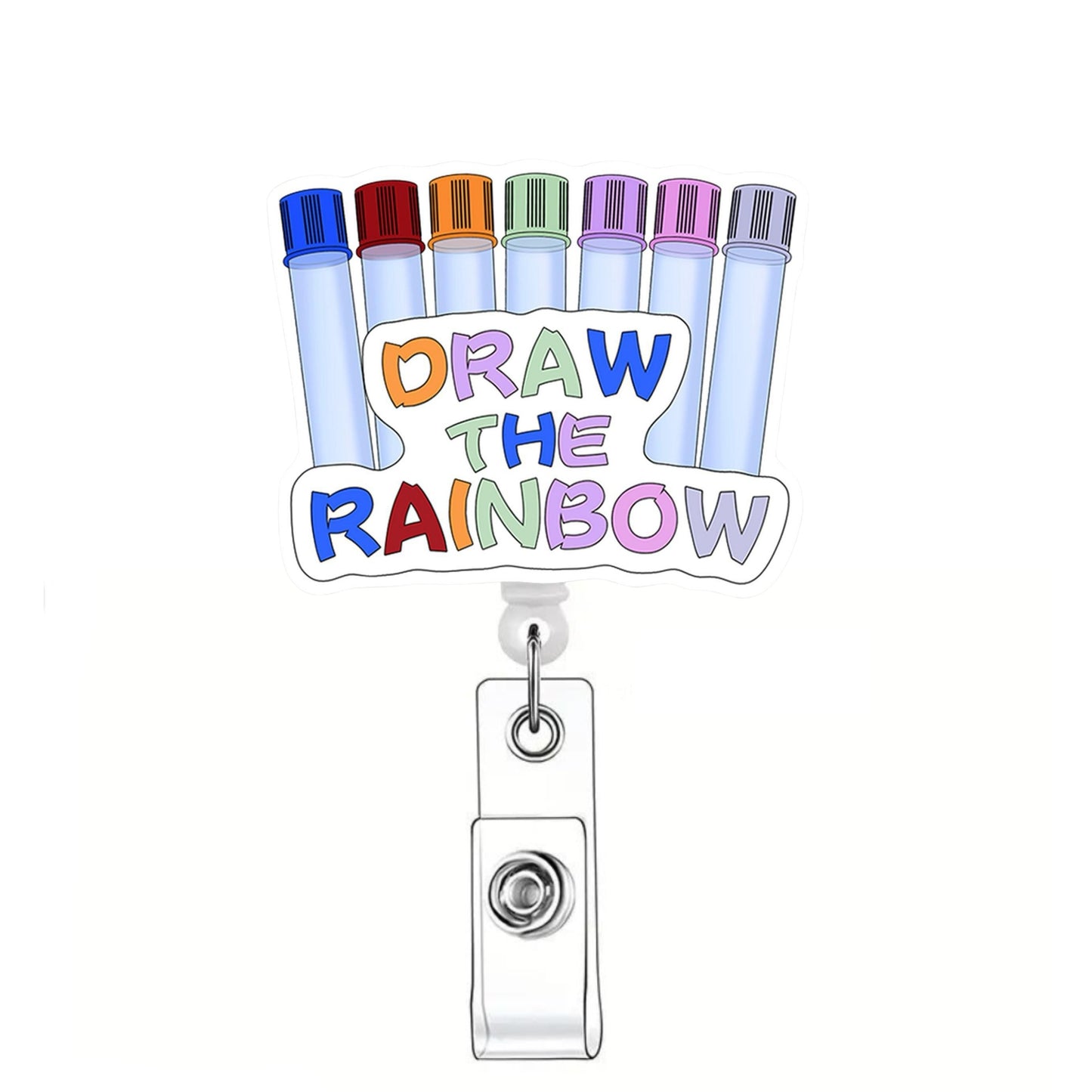 Acrylic Draw The Rainbow Badge Reel