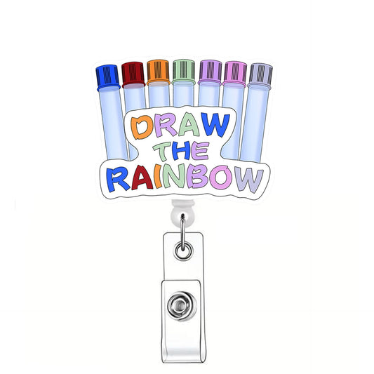 Acrylic Draw The Rainbow Badge Reel