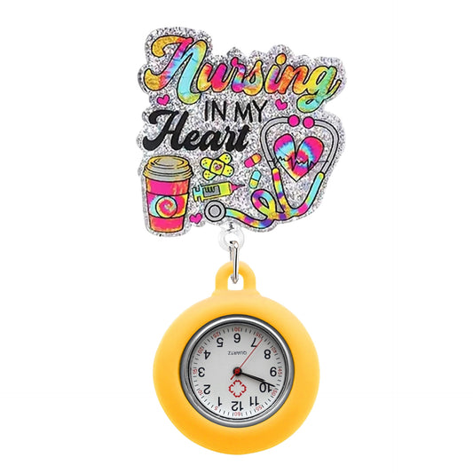 Nursing Badge Reel with Fob Watch