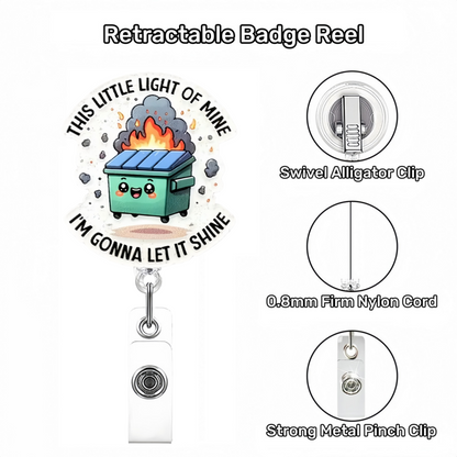 Acrylic This Little Light Of Mine Badge Reel