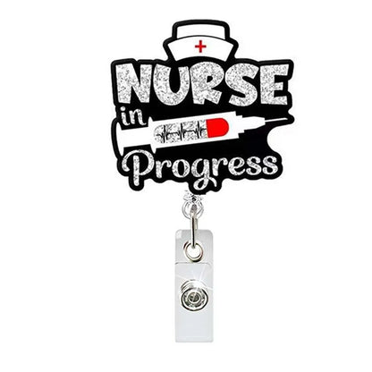 Acrylic Nurse in Progress Badge Reel
