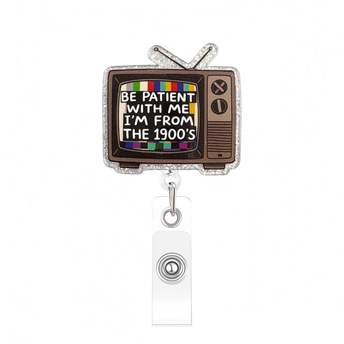 Acrylic Be Patient With Me Badge Reel