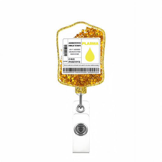 Yellow Quicksand Rocking Fun Acrylic Badge Reel