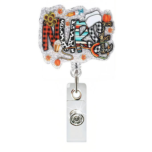 Acrylic Various Patterns Nurse Badge Reel