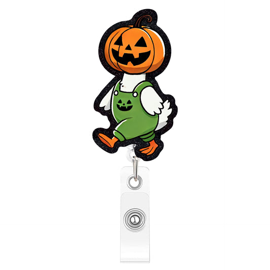 Wearing A Goose On The Head Acrylic Badge Reel