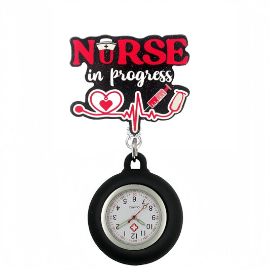 Nurse In Progress Badge Reel with Fob Watch