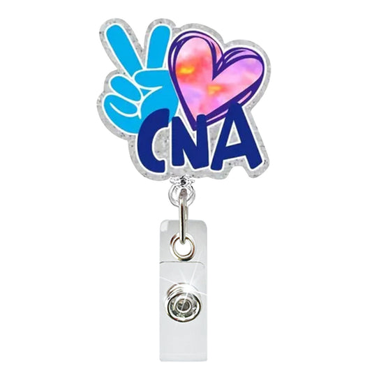 Acrylic Thumbs Up with a Heart Badge Reel