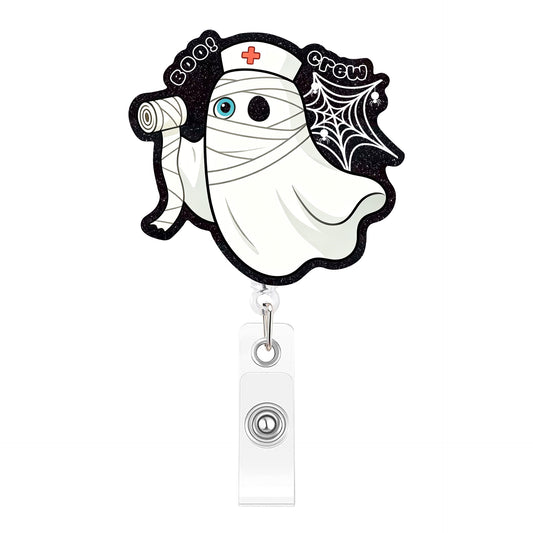 BOO Gauze Wrapping Acrylic Badge Reel