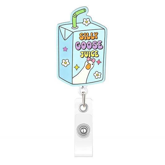 Blue Goose Beverage Box Acrylic Badge Reel