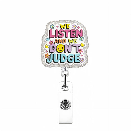 Acrylic Macaron Color Words Badge Reel