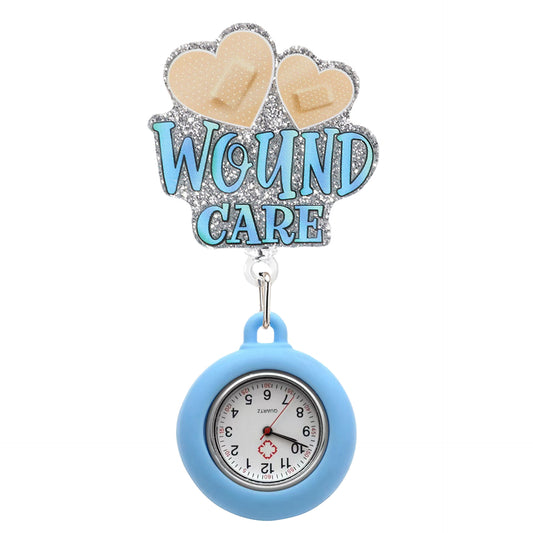Wound Care Badge Reel with Fob Watch
